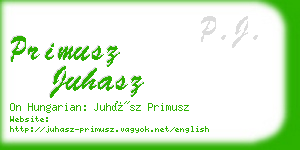 primusz juhasz business card